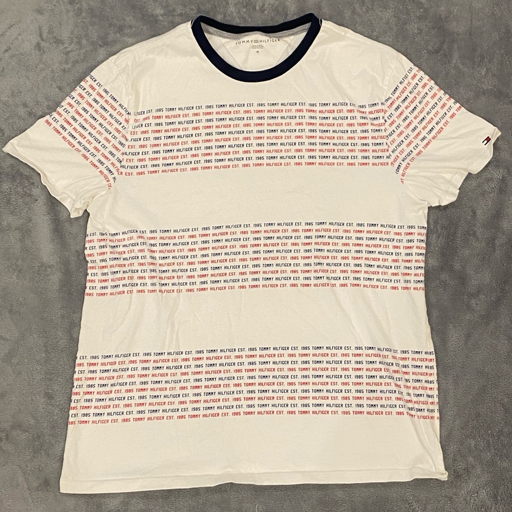 White Tommy Hilfiger Print T-Shirt